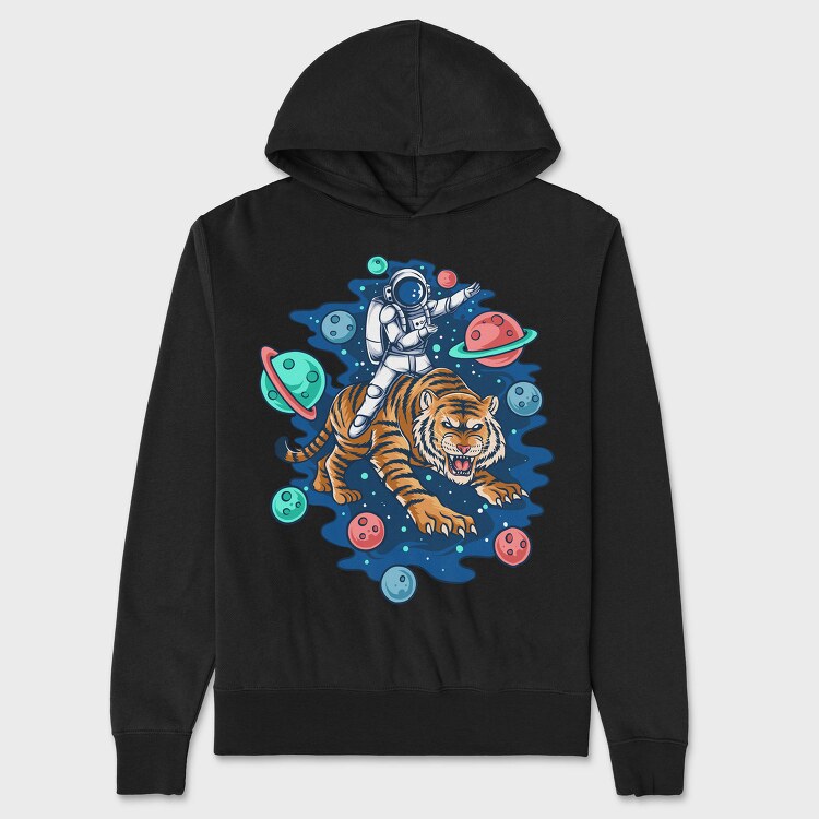 Astronaut Tiger Space, Hanorac Oversize Barbati (Unisex)