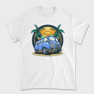 Beach Bus Vibes, Tricou Barbati (Unisex)