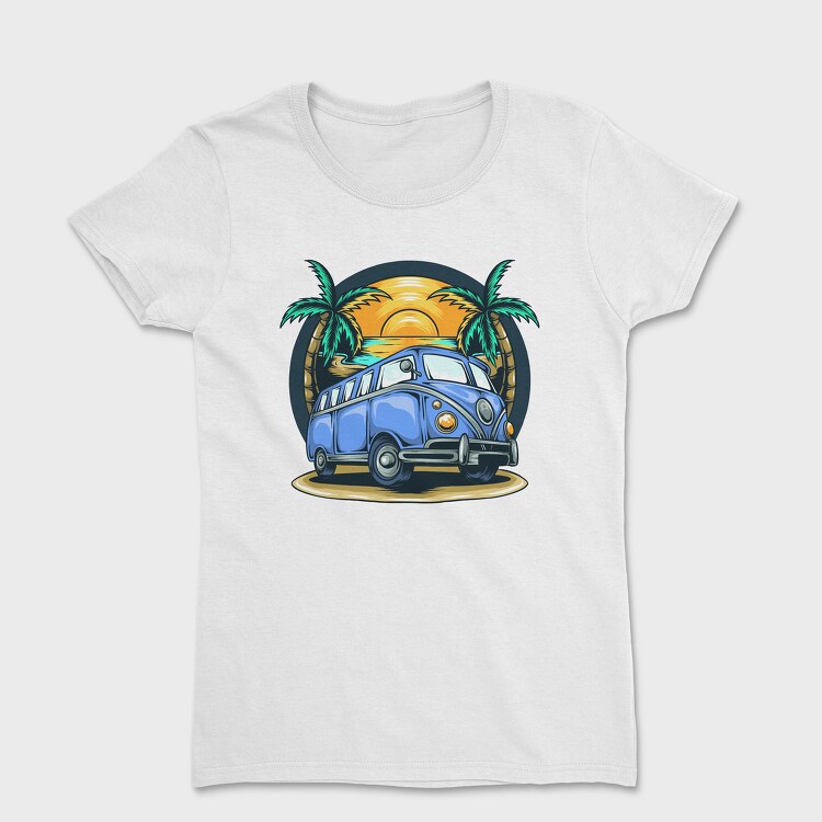 Beach Bus Vibes, Tricou Femei