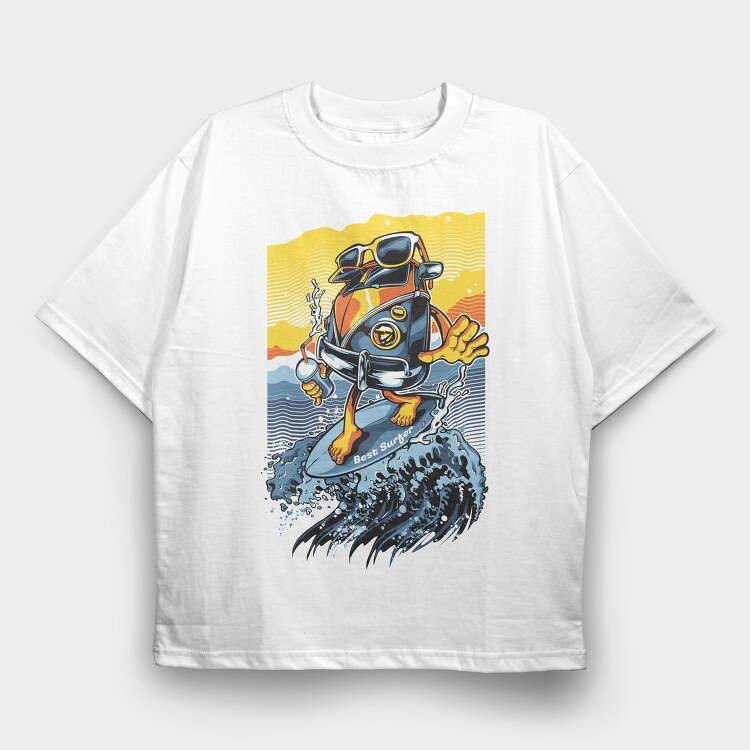 Best Surfer Surfboard, Tricou Oversize Barbati (Unisex)
