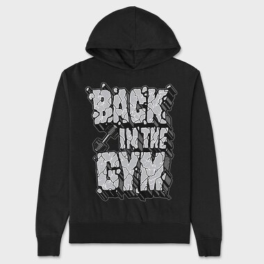 Black Gym Grind, Hanorac Oversize Barbati (Unisex)