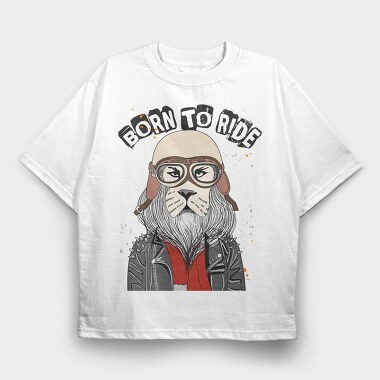 Born To Ride, Tricou Oversize Barbati (Unisex)