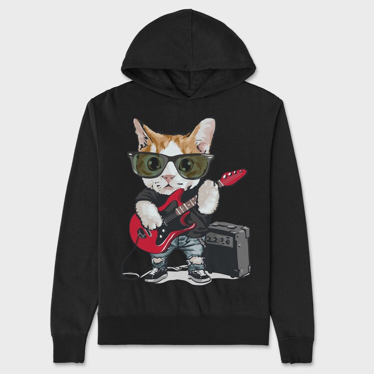 Cat Rockstar, Hanorac Oversize Barbati (Unisex)