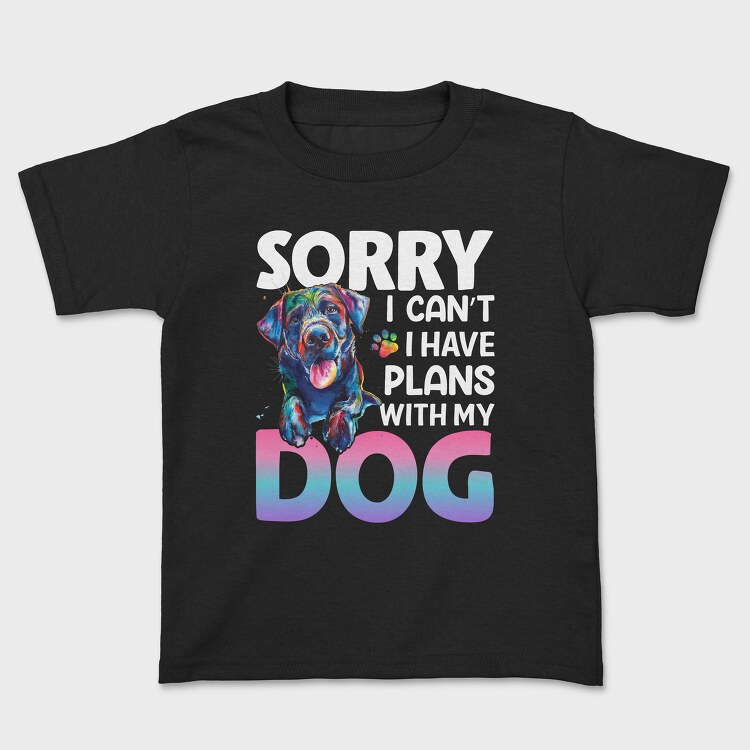 Colorful Dog Paw, Tricou Copii