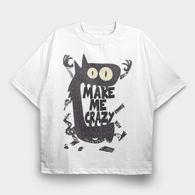 Crazy Cat Candy, Tricou Oversize Barbati (Unisex)