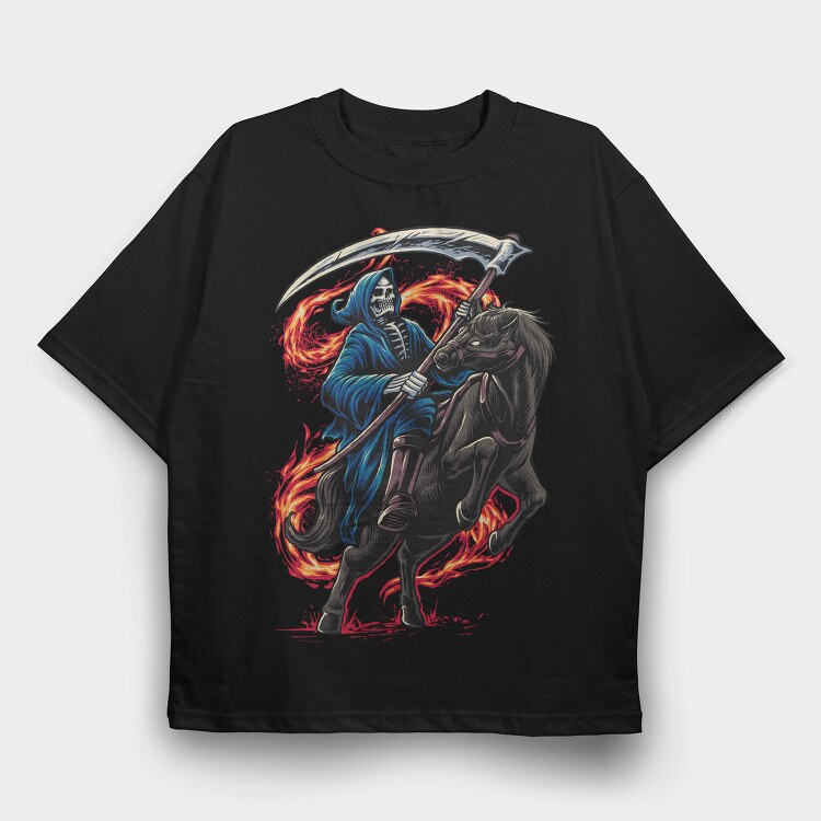 Grim Reapers Retribution, Tricou Oversize Barbati (Unisex)