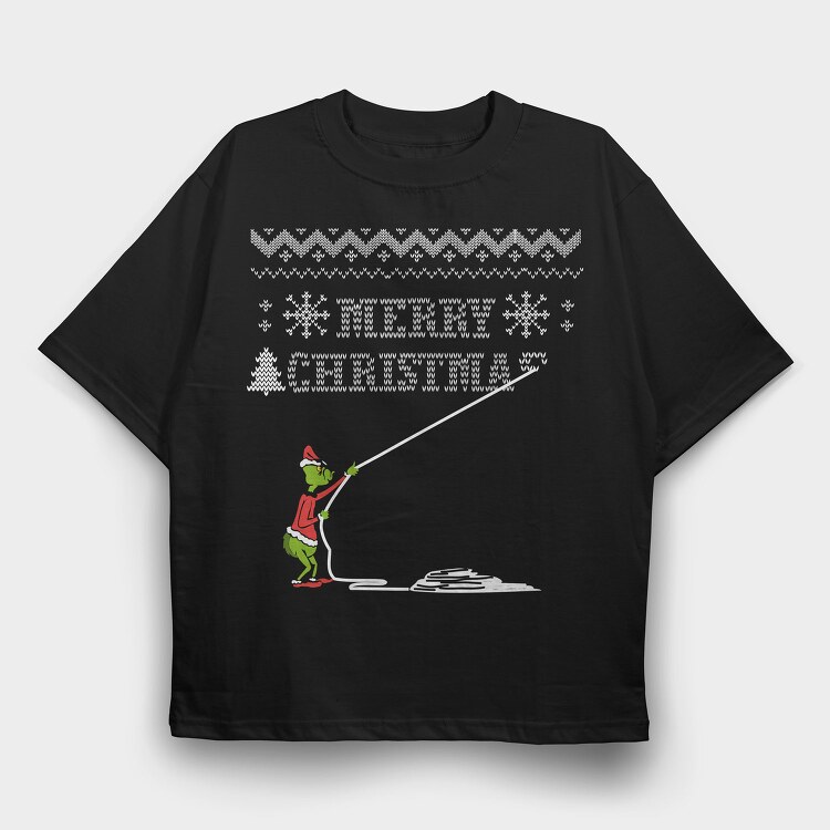 Grinchy Holiday Cheer, Tricou Oversize Barbati (Unisex)