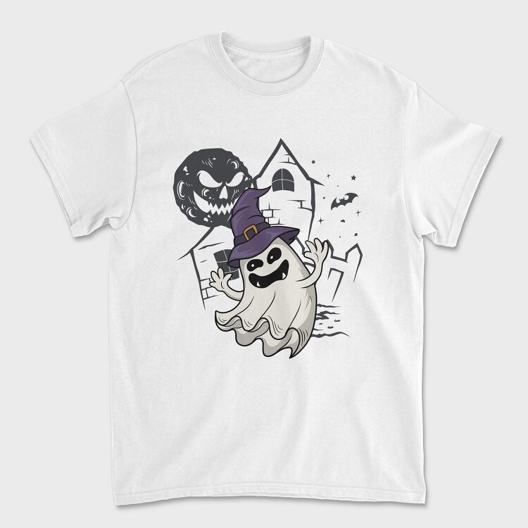 Halloween Ghostly Witch, Tricou Barbati (Unisex)