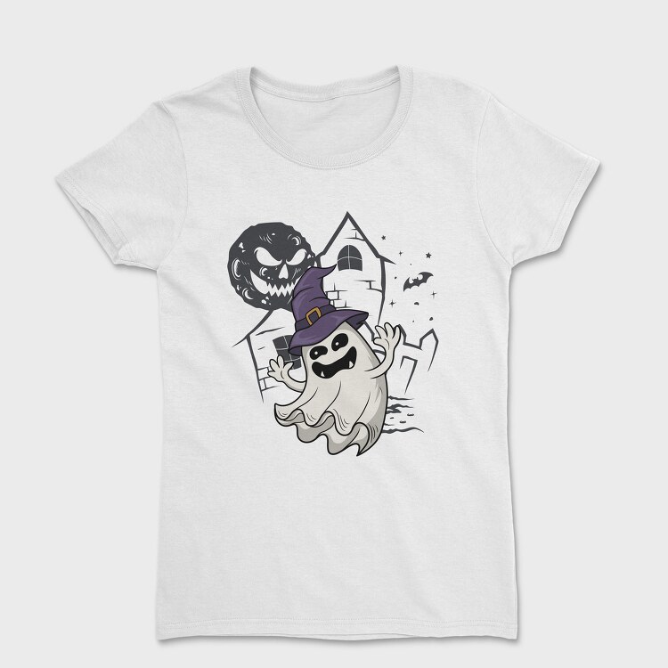 Halloween Ghostly Witch, Tricou Femei