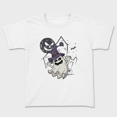 Halloween Ghostly Witch, Tricou Copii
