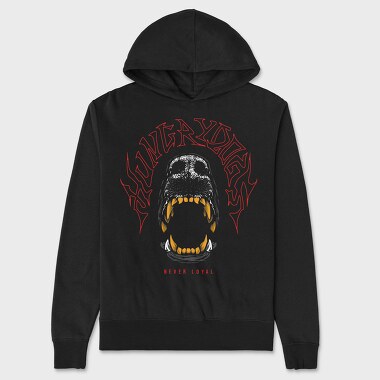 Hunger Demon Skull, Hanorac Oversize Barbati (Unisex)