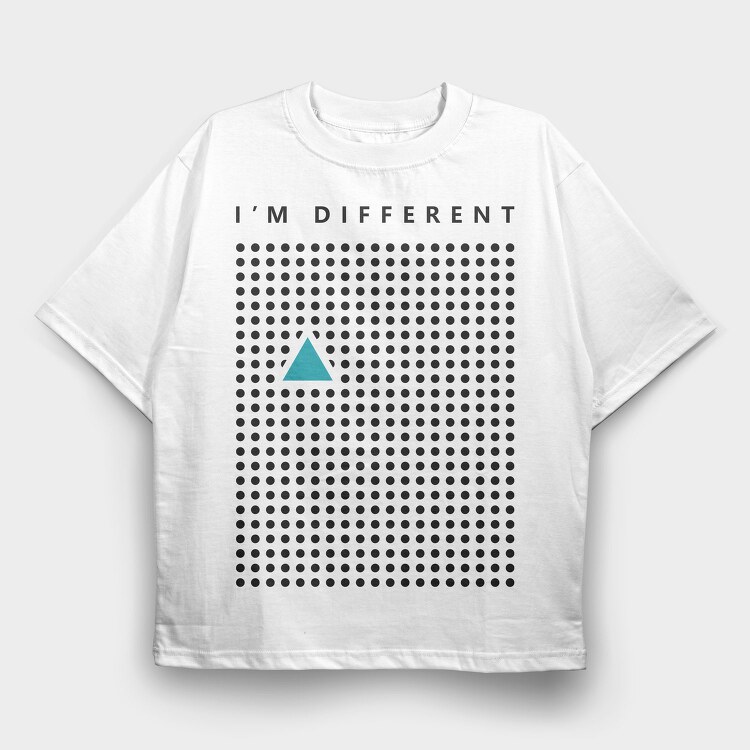 Im Different Triangle, Tricou Oversize Barbati (Unisex)