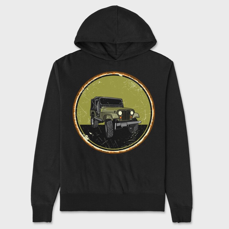 Jeep Adventure Emblem, Hanorac Oversize Barbati (Unisex)