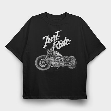 Just Ride Chopper, Tricou Oversize Barbati (Unisex)