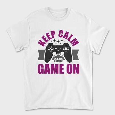Keep Calm Game On, Tricou Barbati (Unisex)