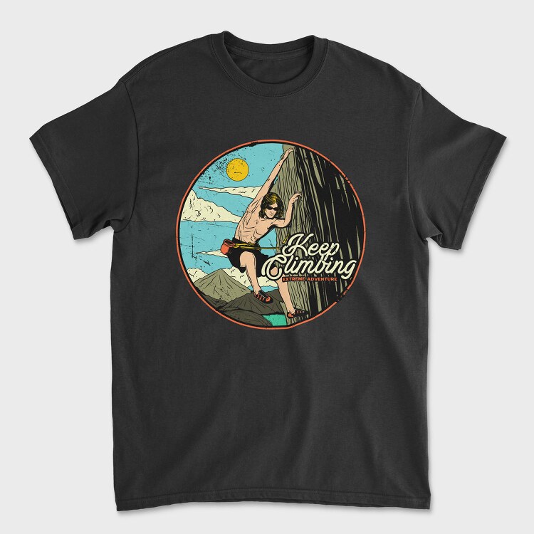 Keep Climbing Adventure, Tricou Barbati (Unisex)
