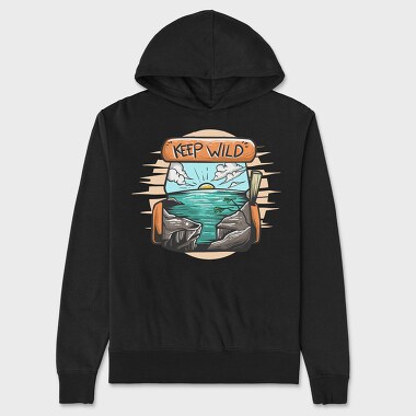 Keep Wild Ocean, Hanorac Oversize Barbati (Unisex)