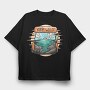 Keep Wild Ocean, Tricou Oversize Barbati (Unisex)