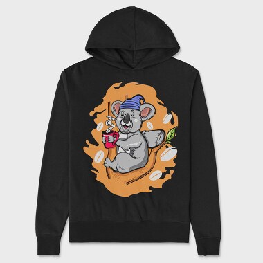 Koala Coffee Break, Hanorac Oversize Barbati (Unisex)