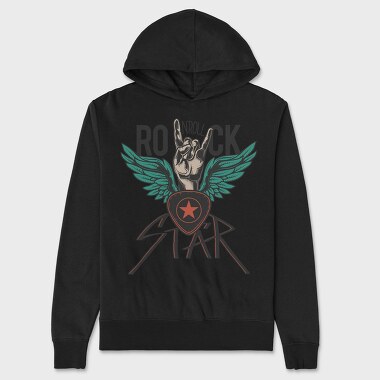Rockstar Wings, Hanorac Oversize Barbati (Unisex)
