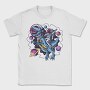 Dino Astronaut Space, Tricou Barbati (Unisex)