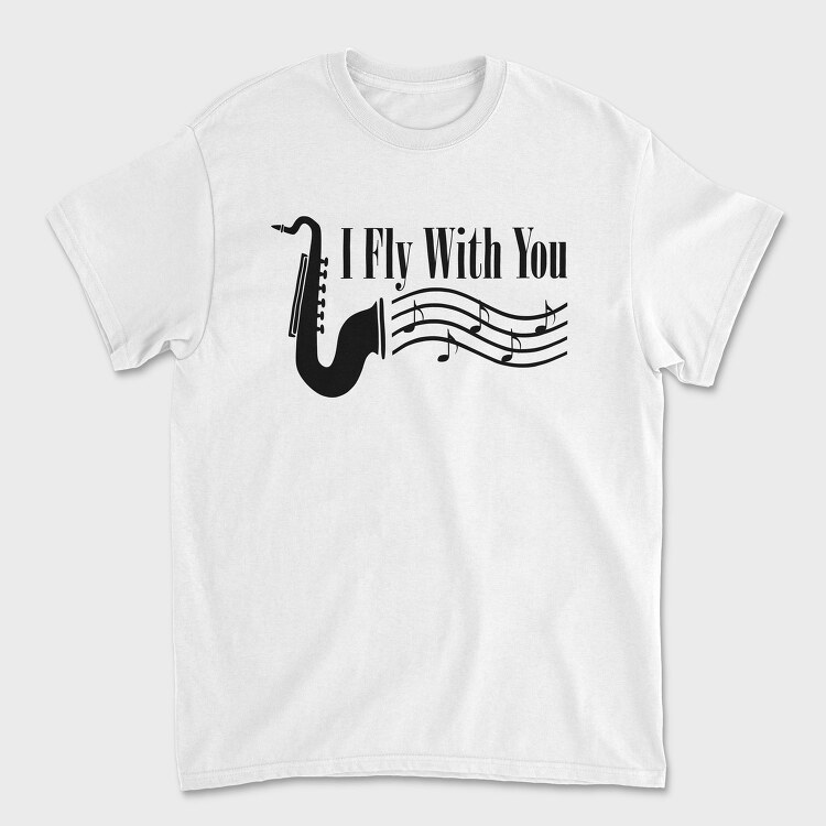 Saxophone Flight With You, Tricou Barbati (Unisex)