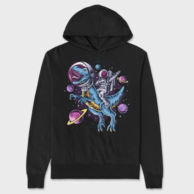 Dino Astronaut Space, Hanorac Oversize Barbati (Unisex)