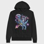 Dino Astronaut Space, Hanorac Oversize Barbati (Unisex)