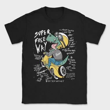 Dinospeed Scooter Rider, Tricou Barbati (Unisex)