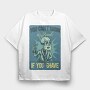 Skull Beard Shave, Tricou Oversize Barbati (Unisex)