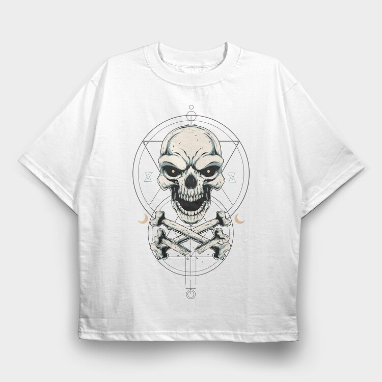 Skull Moon Ritual, Tricou Oversize Barbati (Unisex)