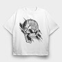Skull Scream, Tricou Oversize Barbati (Unisex)