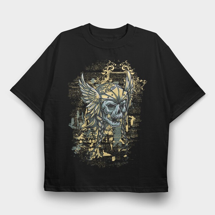 Skull Wings Rider, Tricou Oversize Barbati (Unisex)