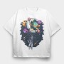 Space Bowling Astronaut, Tricou Oversize Barbati (Unisex)