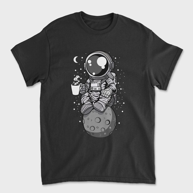 Space Coffee Astronaut, Tricou Barbati (Unisex)
