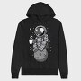Space Coffee Astronaut, Hanorac Oversize Barbati (Unisex)