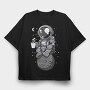 Space Coffee Astronaut, Tricou Oversize Barbati (Unisex)