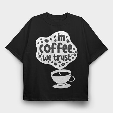 Coffee Trust Beans, Tricou Oversize Barbati (Unisex)
