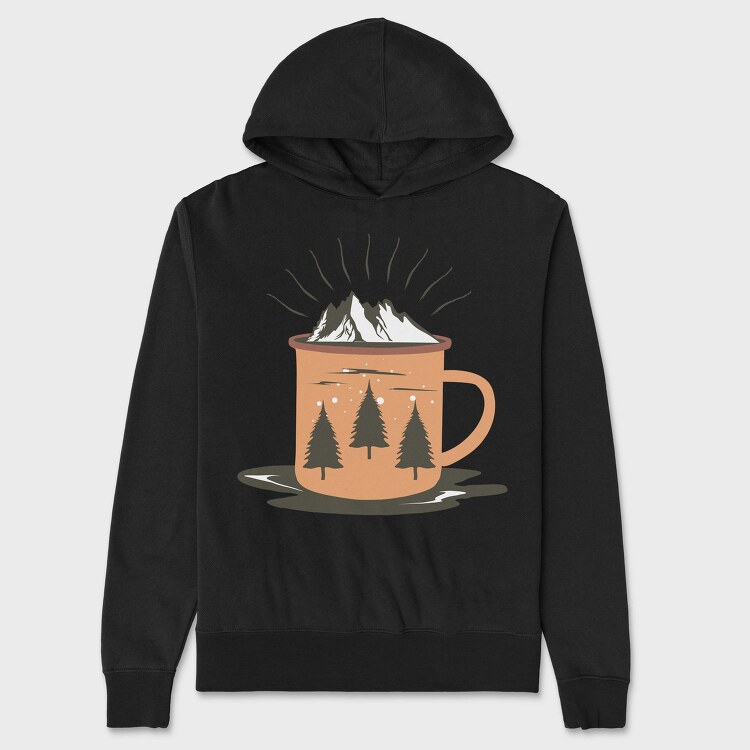 Cozy Mountain Mug, Hanorac Oversize Barbati (Unisex)