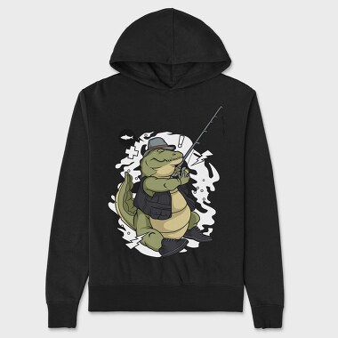 Crocodile Fishing Buddy, Hanorac Oversize Barbati (Unisex)