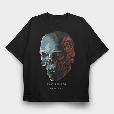 Cyberpunk Skull, Tricou Oversize Barbati (Unisex)