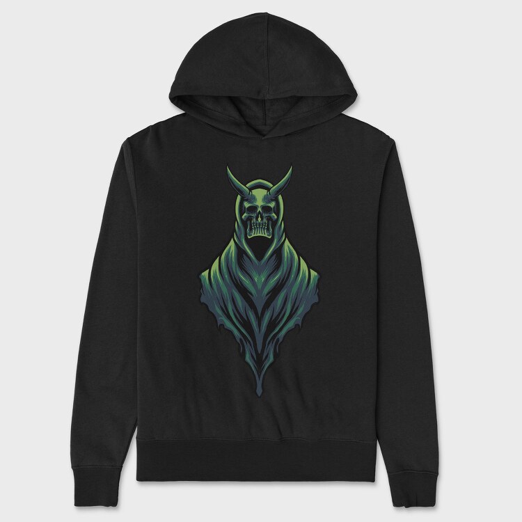 Dark Skull Hood, Hanorac Oversize Barbati (Unisex)