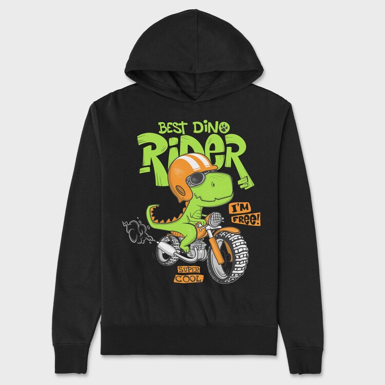 Dino Rider Free, Hanorac Oversize Barbati (Unisex)
