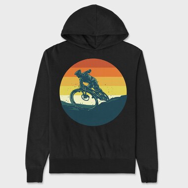 Dirt Bike Sunset, Hanorac Oversize Barbati (Unisex)