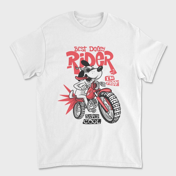 Doggy Rider Free, Tricou Barbati (Unisex)