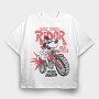 Doggy Rider Free, Tricou Oversize Barbati (Unisex)
