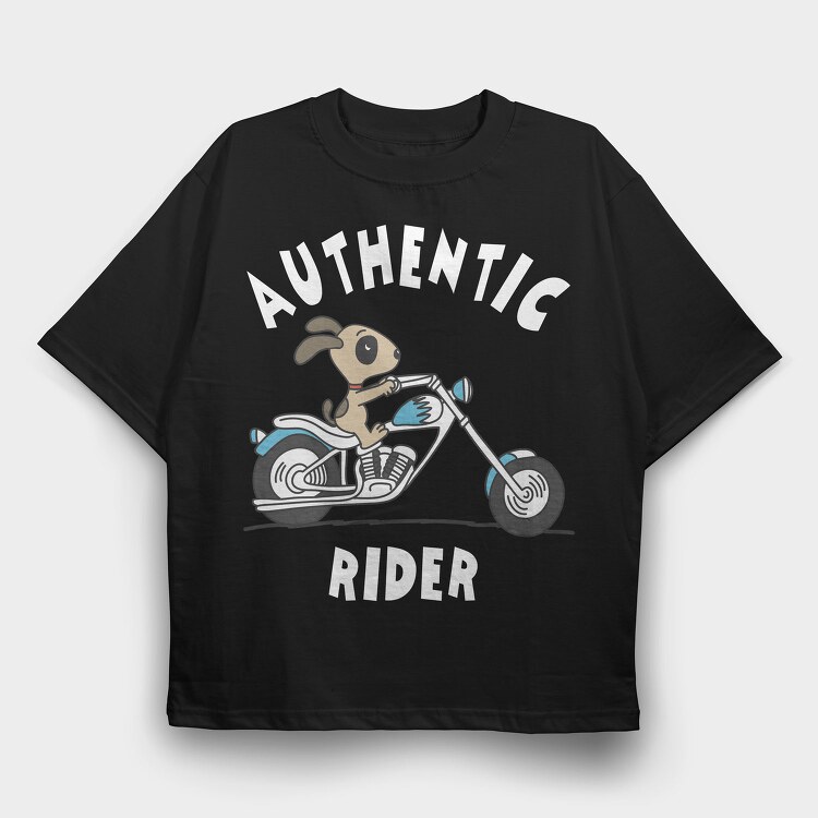 Doggy Rider, Tricou Oversize Barbati (Unisex)