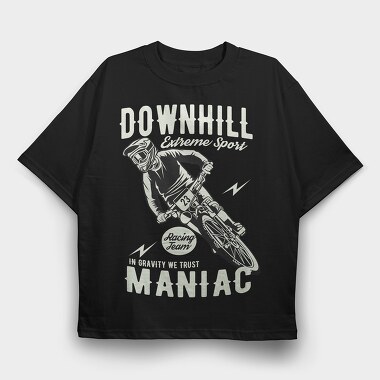 Downhill Racing Maniac, Tricou Oversize Barbati (Unisex)