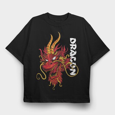 Dragon Fire Roar, Tricou Oversize Barbati (Unisex)