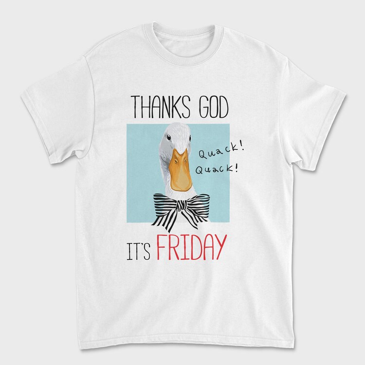 Duck Quack Friday, Tricou Barbati (Unisex)